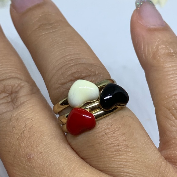 Stackable Ceramic Heart Rings - [JW-114] - Picture 6 of 8